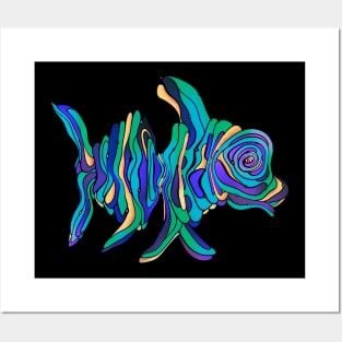 Weird abstract fish Posters and Art